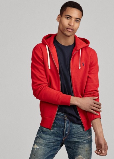 Men's Polo Ralph Lauren Cotton-Blend-Fleece Hoodies | 073586AMG